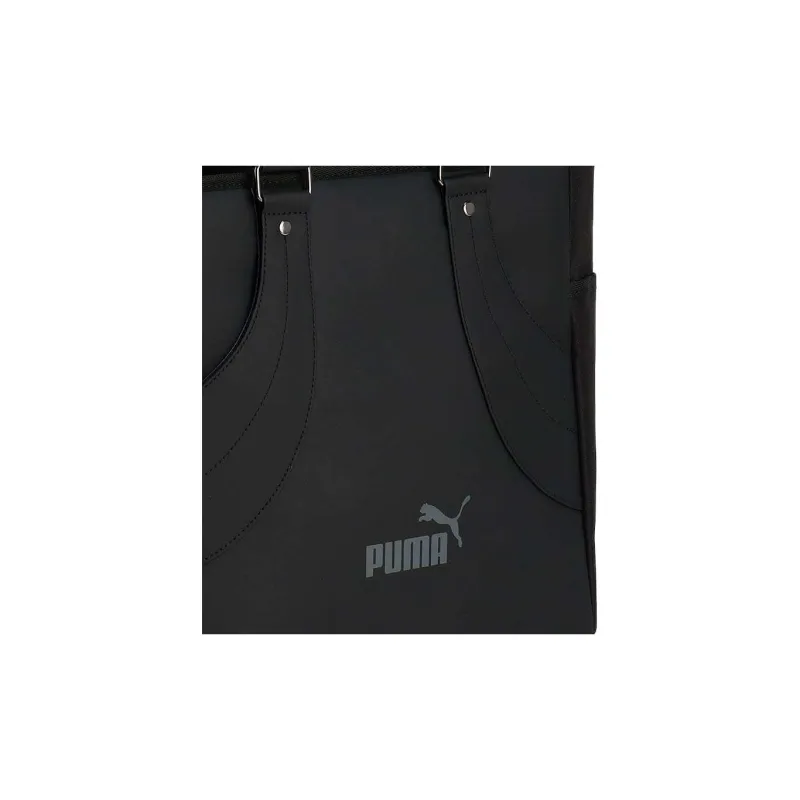 PUMA Synthetic Leather Tote Bag, Shopping Bag, Shoulder Bag Unisex Black-3