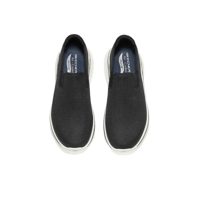 Skechers Low Top Casual Shoes Men's Black White-4