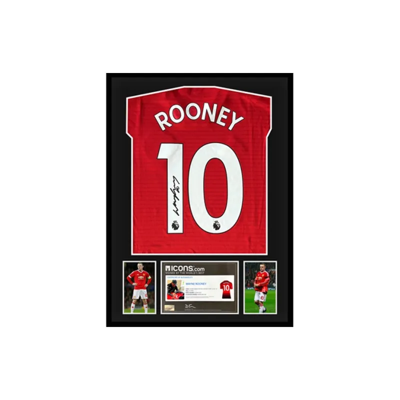 Three For Manchester United Team Jersey Included Icons Certificate, Deluxe Mounting, Outer Frame Approx. 65x85cm-0