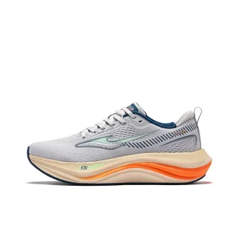 Erke Shock Absorbers Rebound Low Top Casual Running Shoes Men's Mist Gray Tide Blue