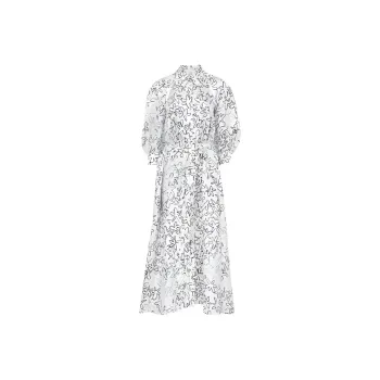 Chloe Cut-Out Shirt Dress Short-Sleeved Dresses Women's White