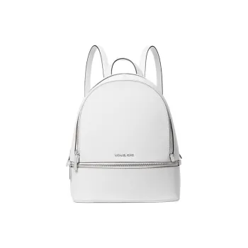 MICHAEL KORS Leather Backpack Medium Size Unisex White