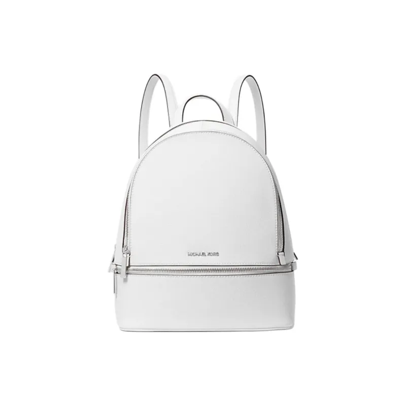 MICHAEL KORS Leather Backpack Medium Size Unisex White-0