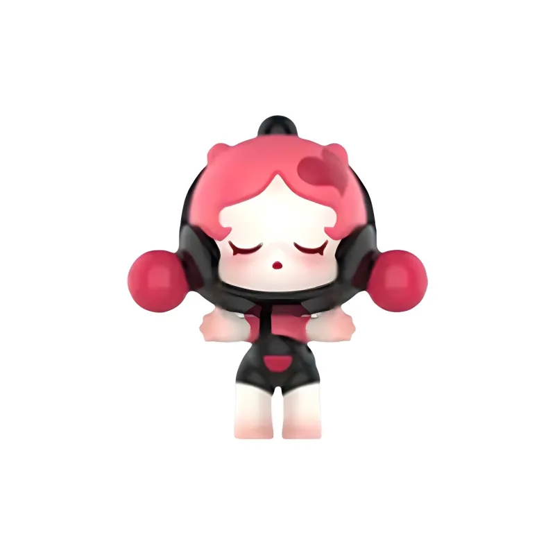 [Modified Doll] POP MART SP Skullpanda Hug Good Night Cute Grain Hug Collection Black Rose Trend Based Products 10cm-3