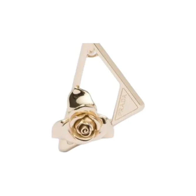 PRADA Metal Earrings Women's Rose Gold-2