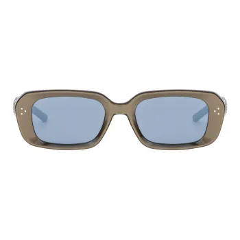 GENTLE MONSTER Acetate Plate Frame Irregular Shape Sunglasses Unisex Brown