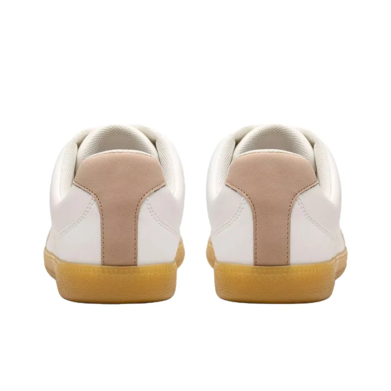 Clarks Nykole Step Low Top Skateboard Shoes Women's White-4