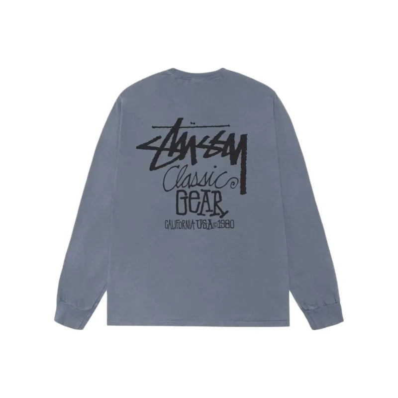Stussy CLASSIC GEAR LS TEE PIGMENT DYED T Shirt Unisex-2