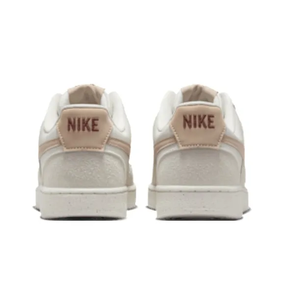 Nike Court Vision Low Top Skateboard Shoes Women's Beige-4