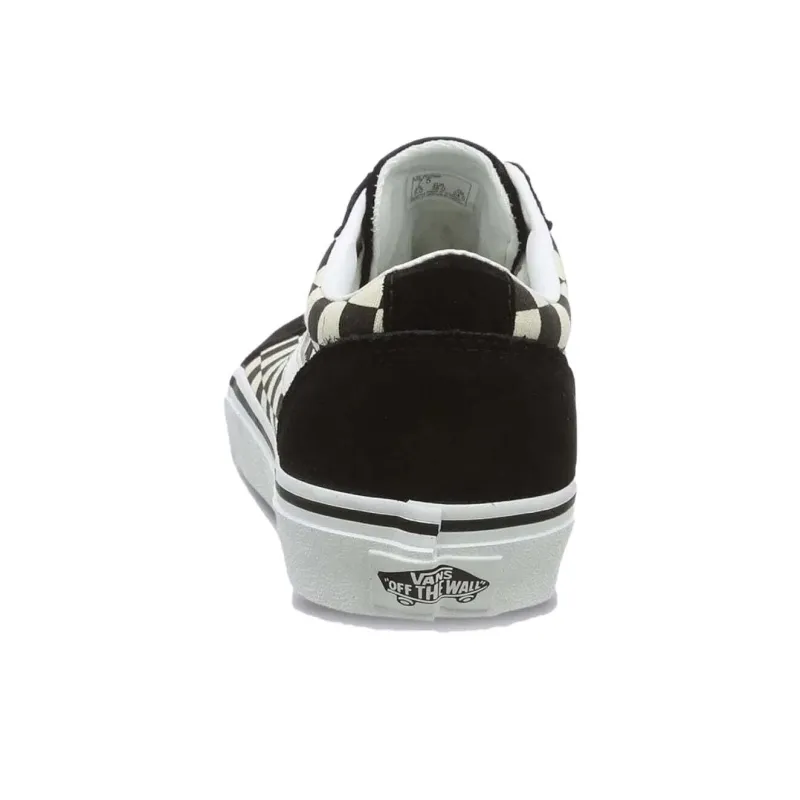 Vans Ward Abrasion Resistant Low Top Skateboard Shoes Women's Black White-4
