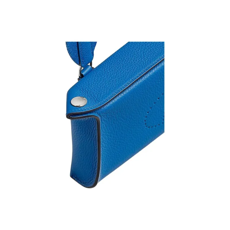 HERMES Videpoches Togo Calfskin Shoulder Bag Men's I7 Bleu Zellige Mosaic Blue-4
