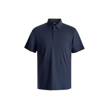 Shu family Polo Shirts Men Navy Blue