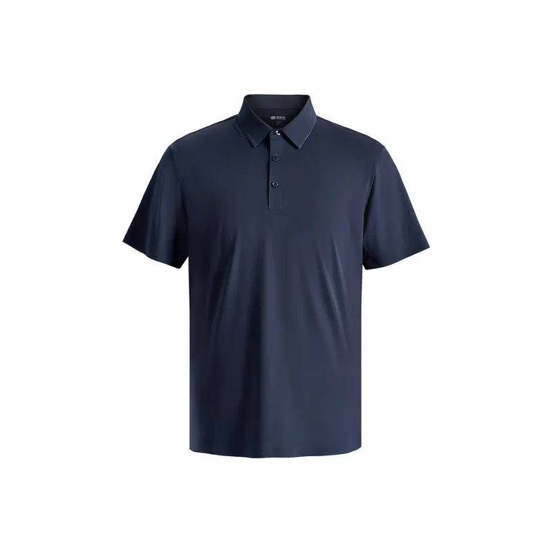 Shu family Polo Shirts Men Navy Blue-0