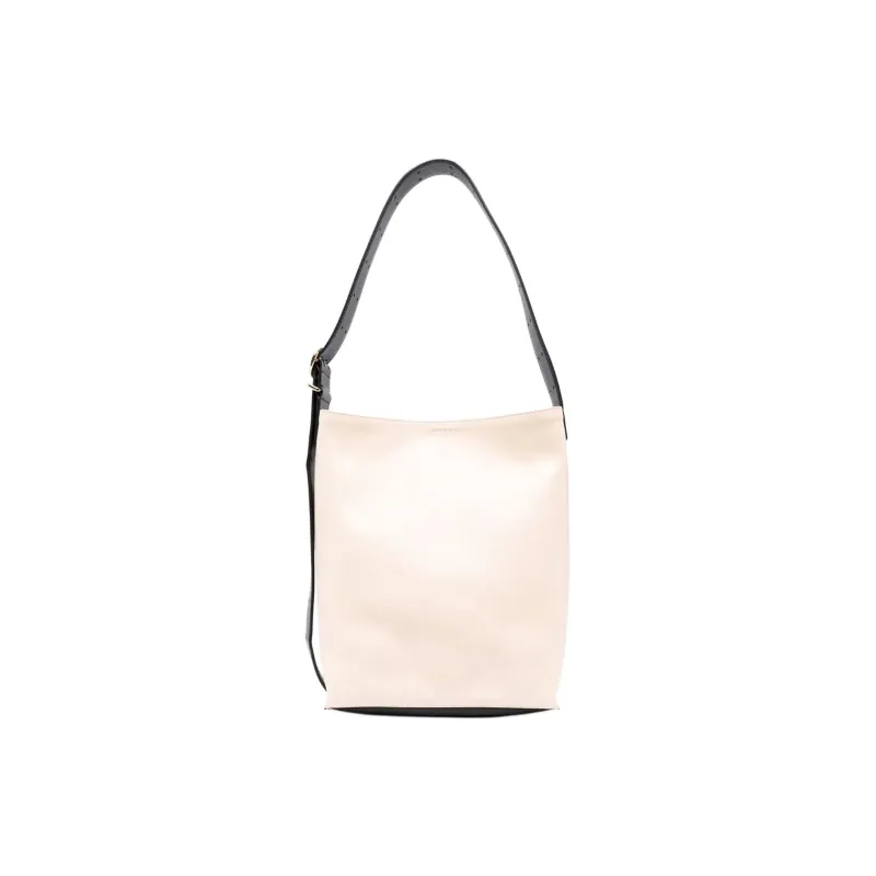 JIL SANDER Calfskin Shoulder Bag Women's White & Red-0