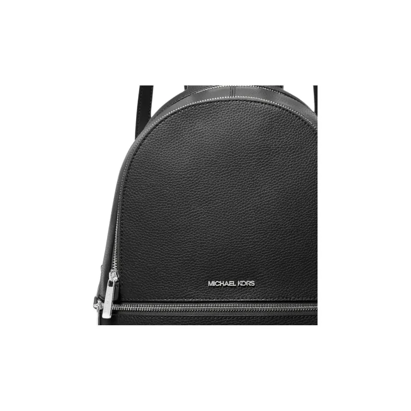 MICHAEL KORS Leather Backpack Medium Size Unisex Black-2