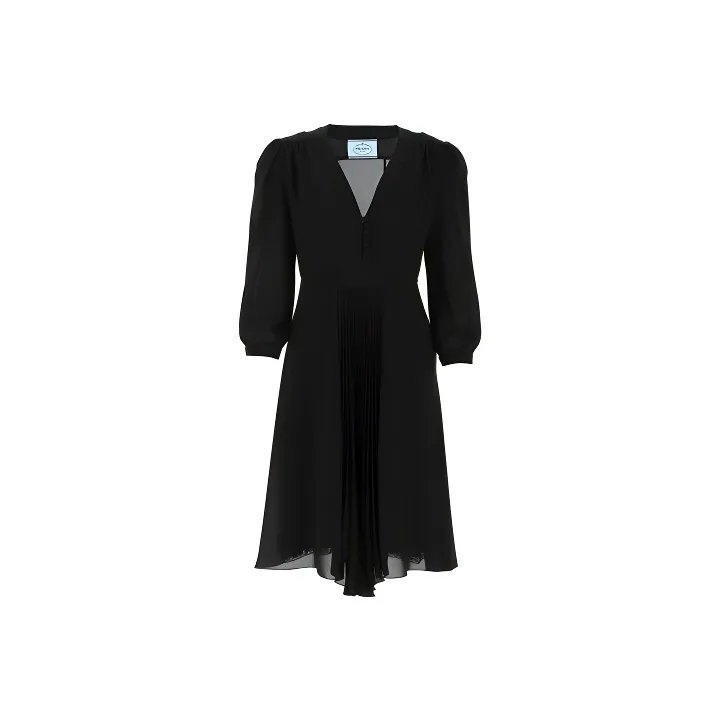 PRADA Long-Sleeved Dresses Women's Black-0