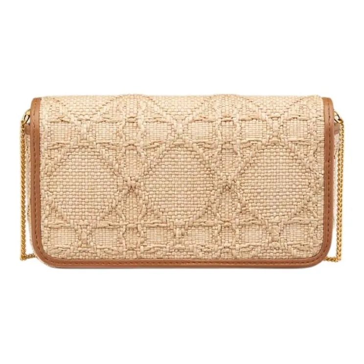 DIOR Miss Caro Cotton Shoulder Bag Trumpets Women's Brown-3