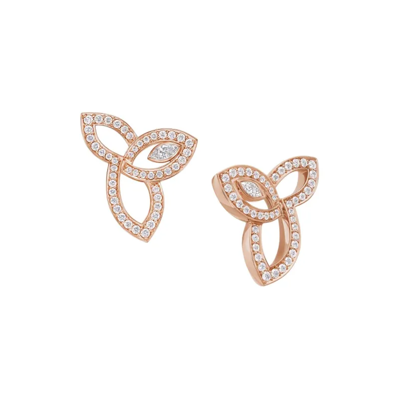 HARRY WINSTON Diamond Earrings Women's Rose Gold-1