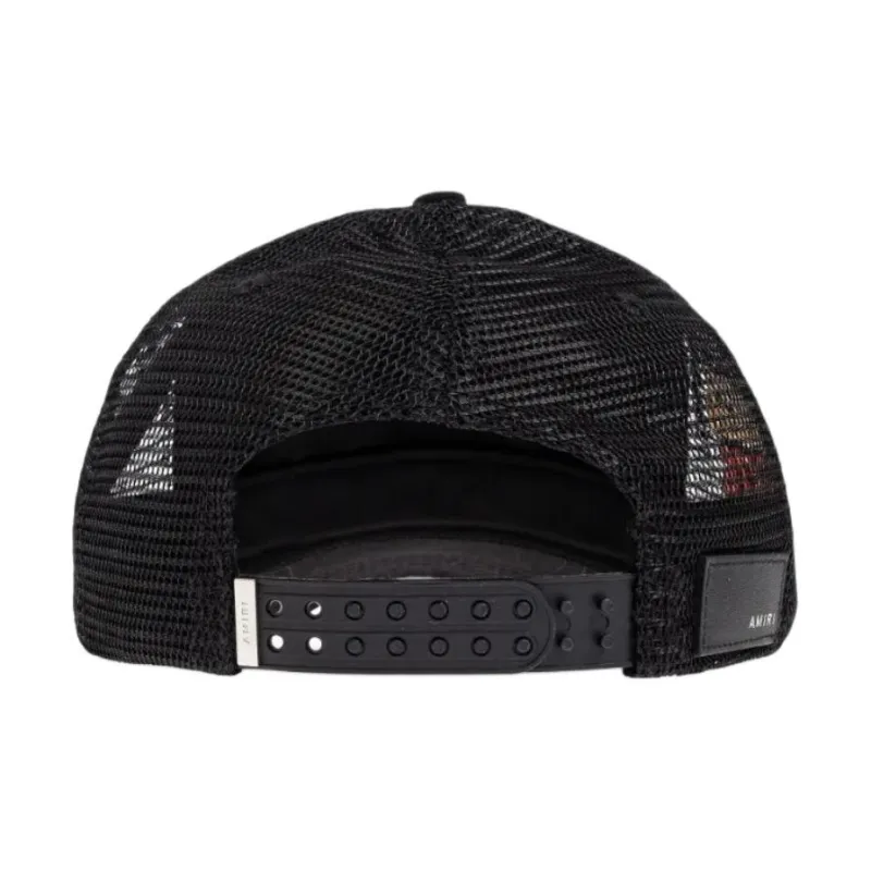 AMIRI 100% Cotton Baseball Caps Men's Black-1