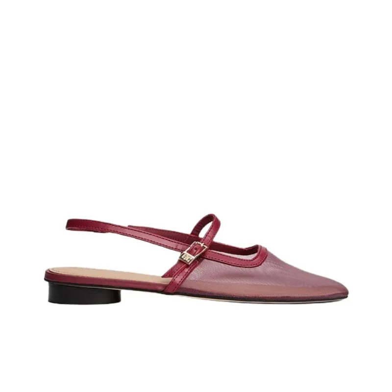 Tommy Hilfiger TH Monogram Casual Single Shoes 2.6cm Women's Red-1