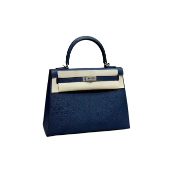 HERMES Kelly Epsom Leather Kelly Bag, One Shoulder Handbag Women's 7U Navy