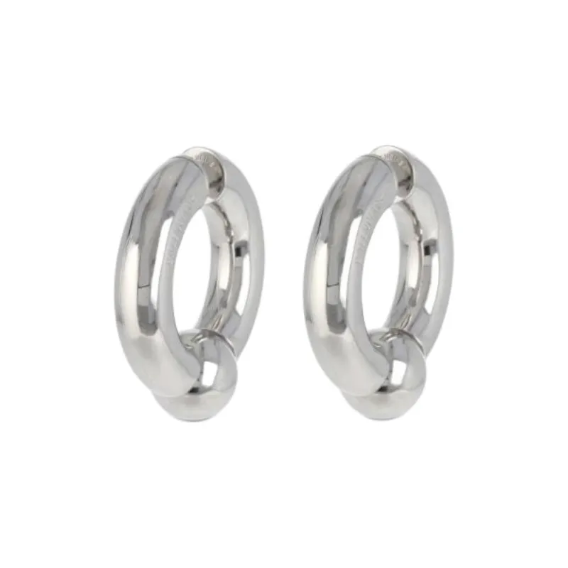 Balenciaga Brass Earrings Men's Silver-1