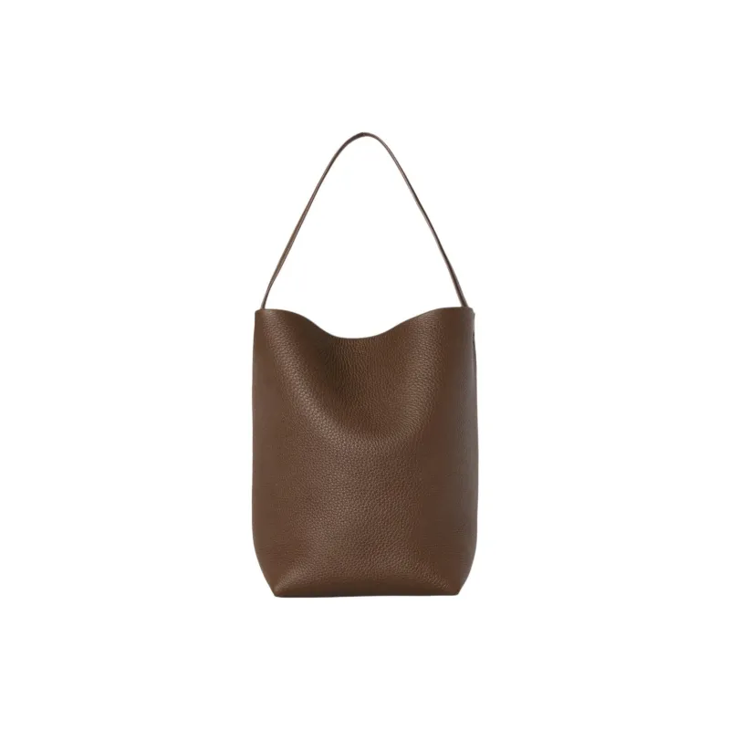 THE ROW Calfskin Tote Bag, Shopping Bag, One Shoulder Handbag Medium Size Women's Dark Olive-0