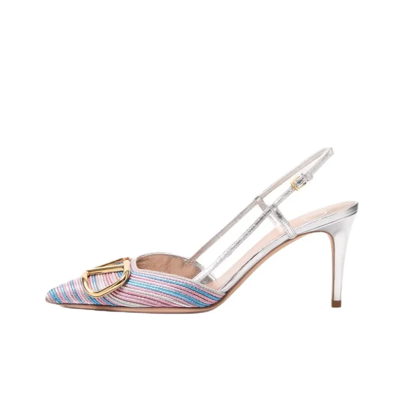 Valentino VLogo Signature Cornely Slim Heel High Heels 8cm Women's Multicolor-0