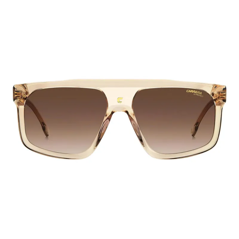 CARRERA Acetate Metal Rectangular Sunglasses Unisex Beige-1