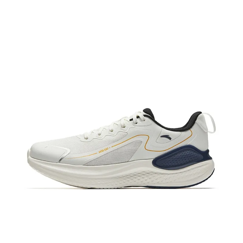 Anta Cloud Qidan Shock Absorbers Rebound Low Top Casual Running Shoes Men's White Blue-0