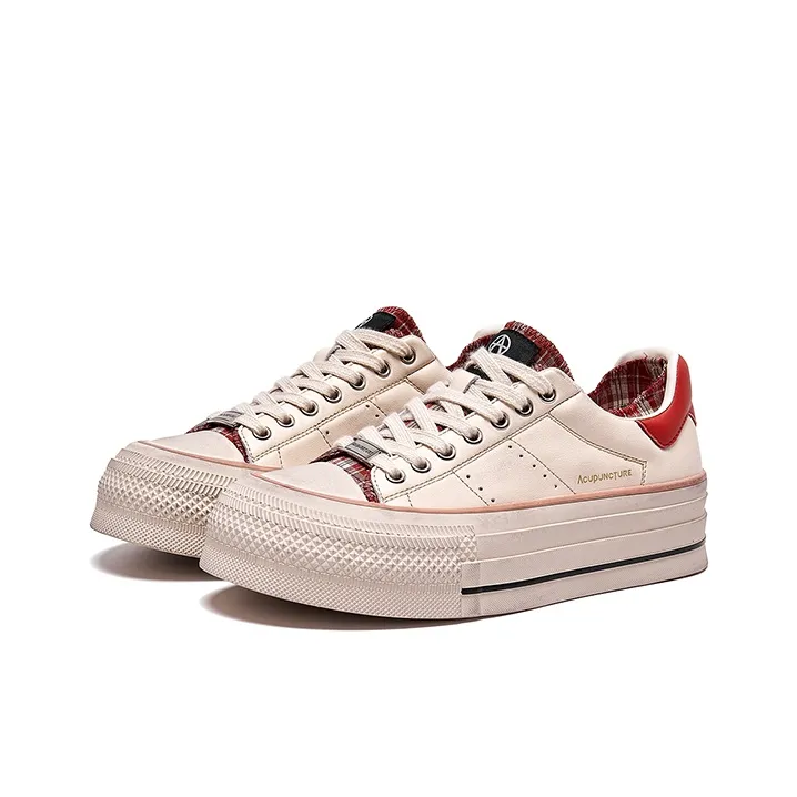 Acupuncture Abrasion Resistant Lightweight Breathable Height Increasing Low Top Skateboard Shoes Women's-6