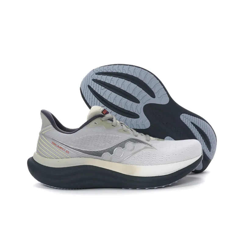 Saucony Anti Slip Wear Resistant Low Top Running Shoes Men's Gray-7