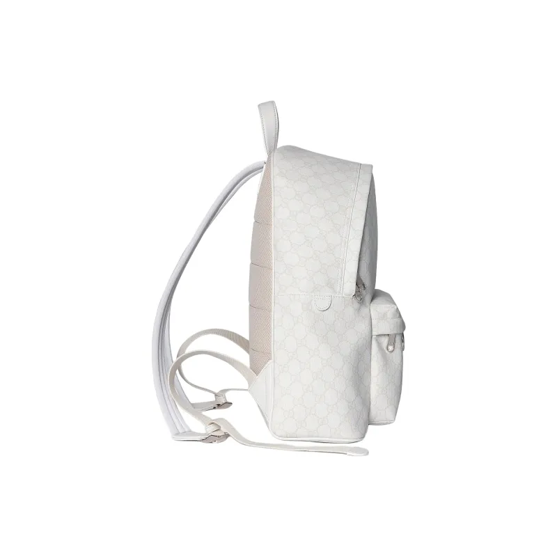 GUCCI Ophidia GG Supreme Canvas Backpack Medium Size Women's White-2