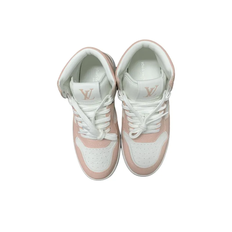 LOUIS VUITTON Stadium Mid Top Skateboard Shoes Women's Pink-4