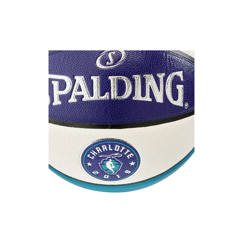 SPALDING PU Basketball White Blue Size 7 Ball Training Unisex-2