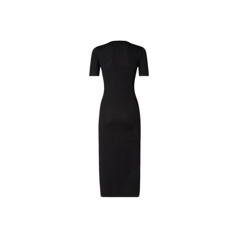 FENDI Short Sleeved Dress Women's Black-1