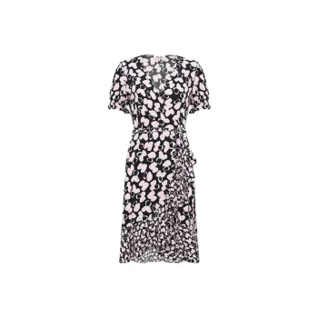 Diane Von Furstenberg SS25 Short Sleeved Dress Women's Black