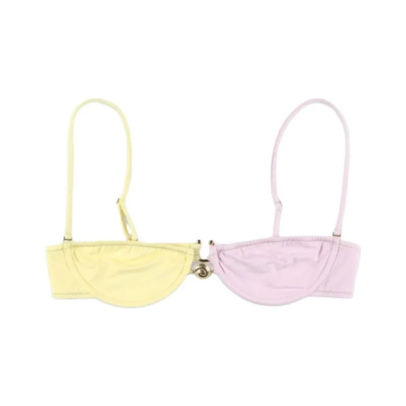 REINA OLGA Bikini Women's Yellow Pink-0