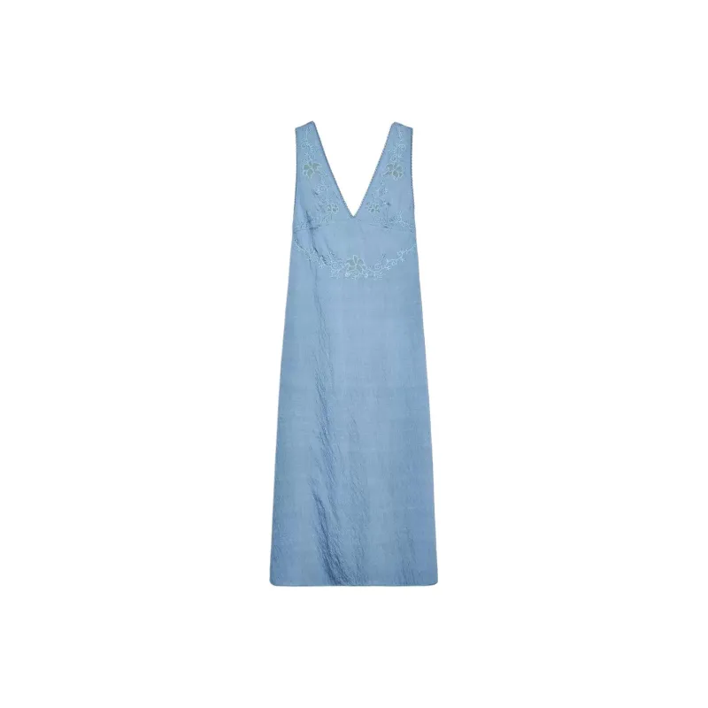 ZARA Sleeveless Dresses Women's Blue-0