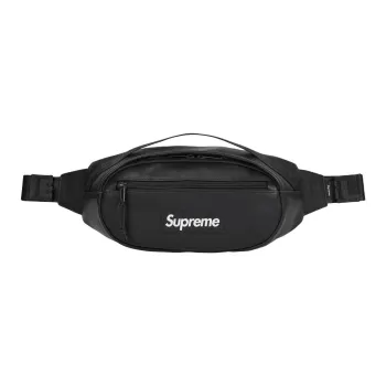 Supreme Cow Leather Fanny Pack Unisex Black