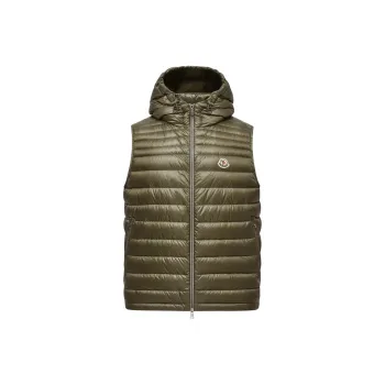 Moncler Vests Men Olive Green