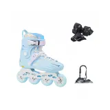Clear Sky Blue Roller Skates+Protective Gear+Handle