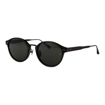 Linda Farrow Acetate Oval Sunglasses Women's Black