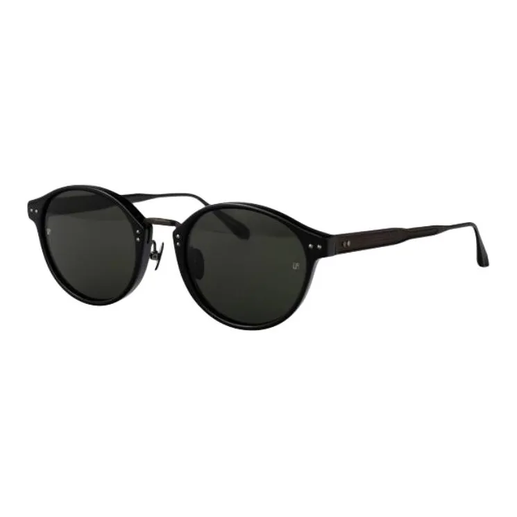 Linda Farrow Acetate Oval Sunglasses Women's Black-0