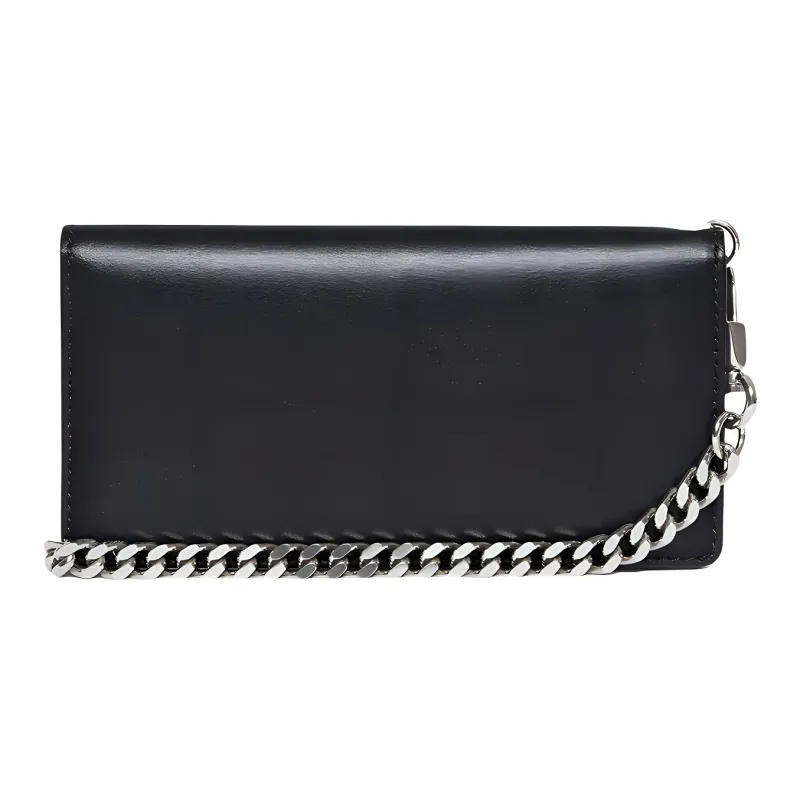 Burberry Leather Chain Bag Clutch Women's Black-3