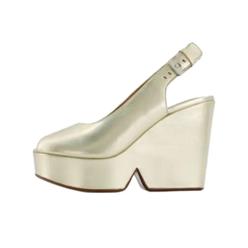 CLERGERIE Dylan9 Wedge Heel High Heels Women's Gold-0