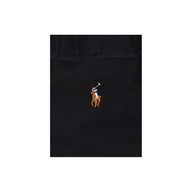 Ralph Lauren Solid Color One Shoulder Handbag Unisex Black-4