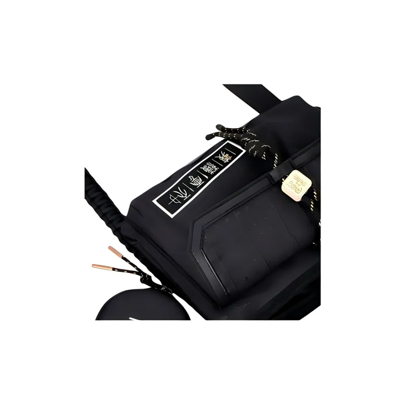 Erke Textile Fabrics Shoulder Bag Crossbody Bag Regular Unisex Jet Black-4