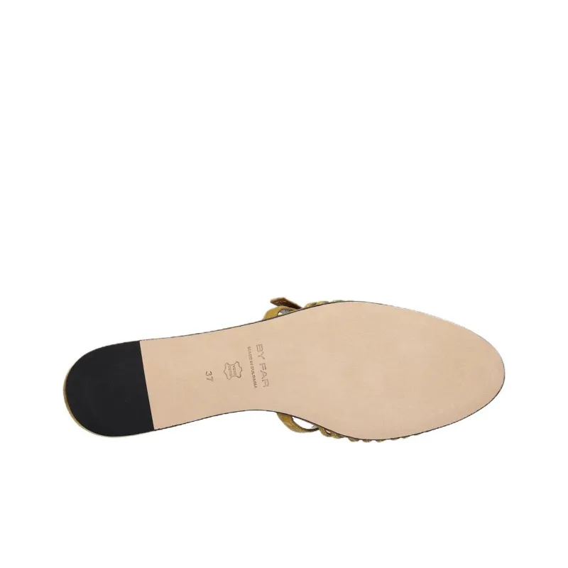 By Far Abrasion Resistant Closed Toe Slippers Women's Yellow Brown-4