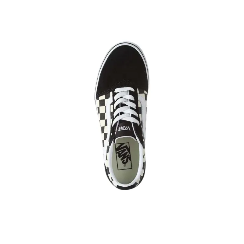 Vans Ward Abrasion Resistant Low Top Skateboard Shoes Women's Black White-3